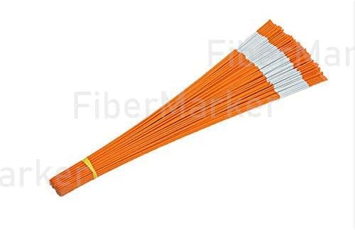 FiberMarker 12 Pack 36Inch Reflective Driveway Markers, Solid Driveway Poles for Easy Visibility at Night, 1/4 Inch Diameter Orange