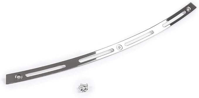 WYNMOTO Polished Stainless Slotted Batwing Windshield Windscreen Trim Chrome Compatible for 96-13 Harley Touring Electra Street Glide Ultra Limited Tri Glide 1996-2013