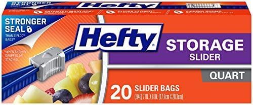 Hefty Ultra Strong Tall Kitchen Trash Bags, Clean Burst, 25CT + Slider Bags 20CT, + Slide Bags 32CT (Variety Pack)