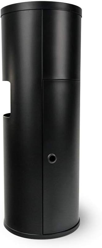 Zogics Gym Wipes Dispenser Stand and Trash Bin – Dual-Purpose Wet Wipes Dispenser for Sanitizing and Cleaning with Built-in 7 Gallon Trash Can, Black Galvanized Steel
