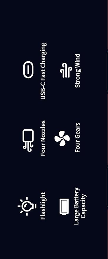 IVJ Compressed Air Duster, 180000RPM Super Power Cordless Electric Air Duster with LED Light Rechargeable 4 Gear Adjustable Mini Air Duster, Dust Blower for Computer, Keyboard, House, Outdoor and Car