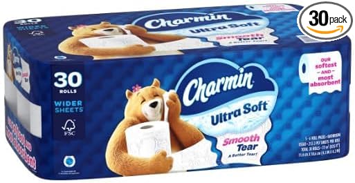Charmin Ultra Soft Bath Tissue, 2-Ply, 30 Rolls, 213 Sheets per Roll