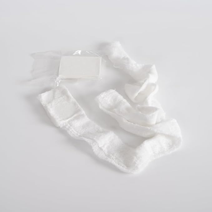 HOSPORA 100% Cotton Z Folded Sterile Compressed Gauze, 4.5 in x 4.1 Yards, First Aid and Emergency Kit Gauze Pads(Pack of 5)