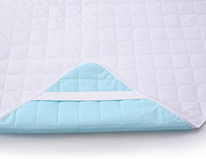 KANECH Washable Waterproof Incontinence Bed Pads with Straps - 39"x75" Twin Size - Heavy Absorbency Mattress Pad Protector for Adults, Elderly