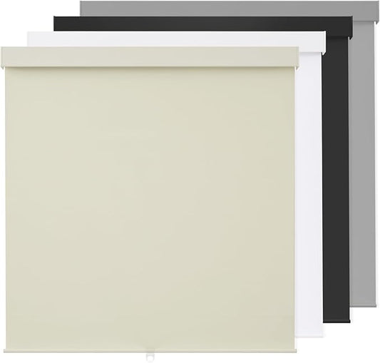 100% Blackout Roller Shades Cordless Blinds for Indoor Windows,Free-Stop Window Shades Pull Down,Thermal Insulated Fabric UV Protection,Blackout Window Guard Blinds for Home,Office,Ivory,30" W x 72" H