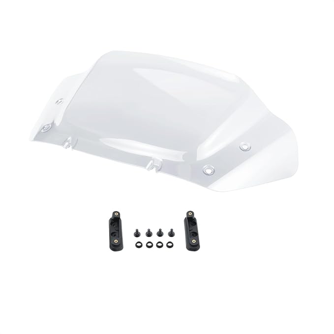10" Wave Windshield Windscreen Wind Splitter Compatible for Harley Street Glide FLHX, CVO Street Glide FLHXSE 2023 2024 (Clear)