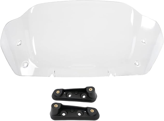 WYNMOTO Clear 10"Wave Windshield Windscreen Wind Splitter Fit for Harley Davidson CVO Street Glide FLHXSE 2023-2024, Street Glide FLHX 2024-up (Clear)