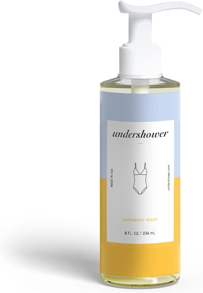 Undershower Swimwear Detergent, 75 to 100 Washes, Delicate Hand Wash Detergent for Shower, Laundry Sink Soap for Strong Odors and Blood Stain Removal, Non-Toxic and pH Neutral Enzyme Formula, 8 Fl Oz