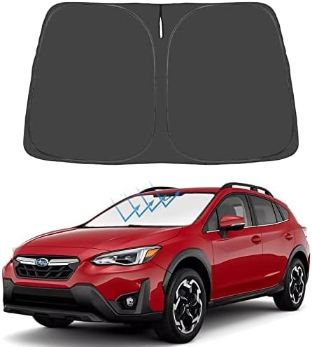 Proadsy for Subaru CrossTrek 2018-2024 2025 Windshield Sun Shade 4-Layer Foldable Front Sunshade Protector Sun Visor Blocks UV Rays Keep Car Cooler