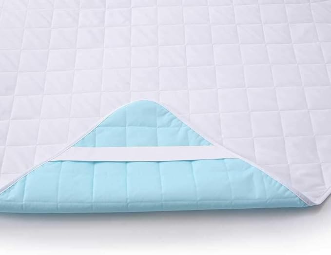 KANECH Washable Waterproof Incontinence Bed Pads with Straps - 76"x80" King Size - Heavy Absorbency Mattress Pad Protector for Adults, Elderly