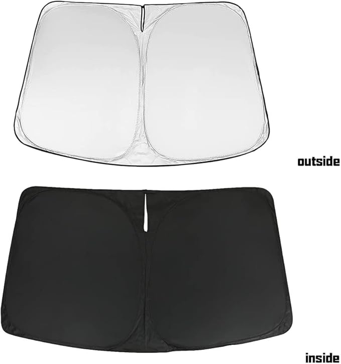 D-Lumina Windshield Sunshade - Compatible with Freightliner Sprinter & Mercedes Benz Sprinter Cargo, Crew, Passenger Motorhome 2007-2025 - Foldable Front Window Sun Protector, Sunshade, Heat Shield