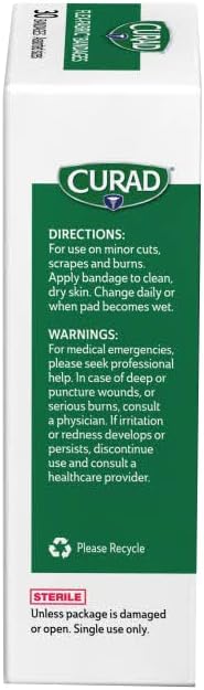 Curad Flex-Fabric Adhesive Bandages, Assorted Sizes, 30 Count