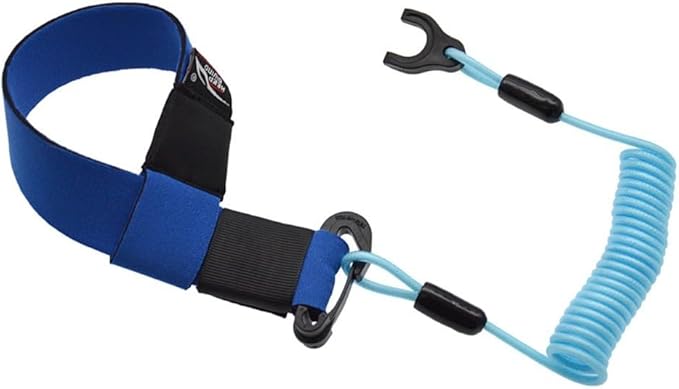 For Jet Ski Kill Switch Lanyard Essential Safety Equipment Featuring Adjustable Neoprene Strap and Resilient Nylon Cord Construction (A Bule)