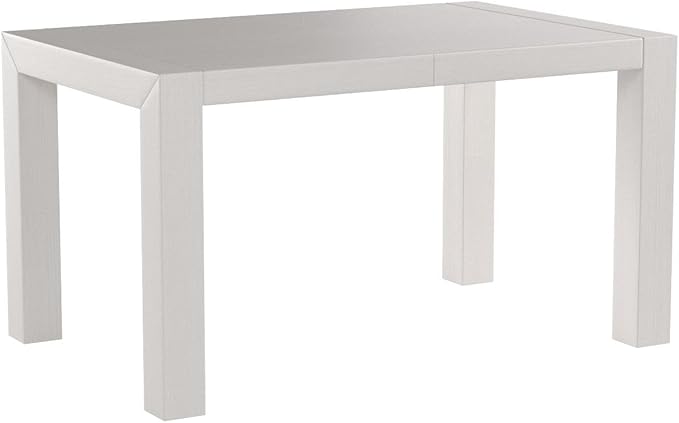 Mobili Fiver, Iacopo Extendable Dining Table, 55.1(86.6) x35.4 in, Ashwood White, Made in Italy
