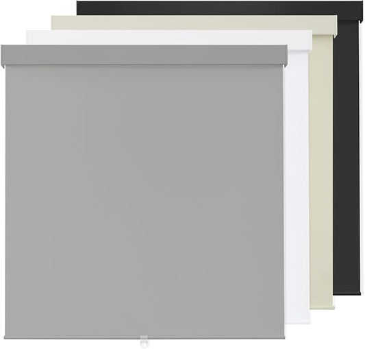 100% Blackout Roller Shades Cordless Blinds for Indoor Windows,Free-Stop Window Shades Pull Down,Thermal Insulated Fabric UV Protection,Blackout Window Guard Blinds for Home,Office,Grey,52" W x 72" H