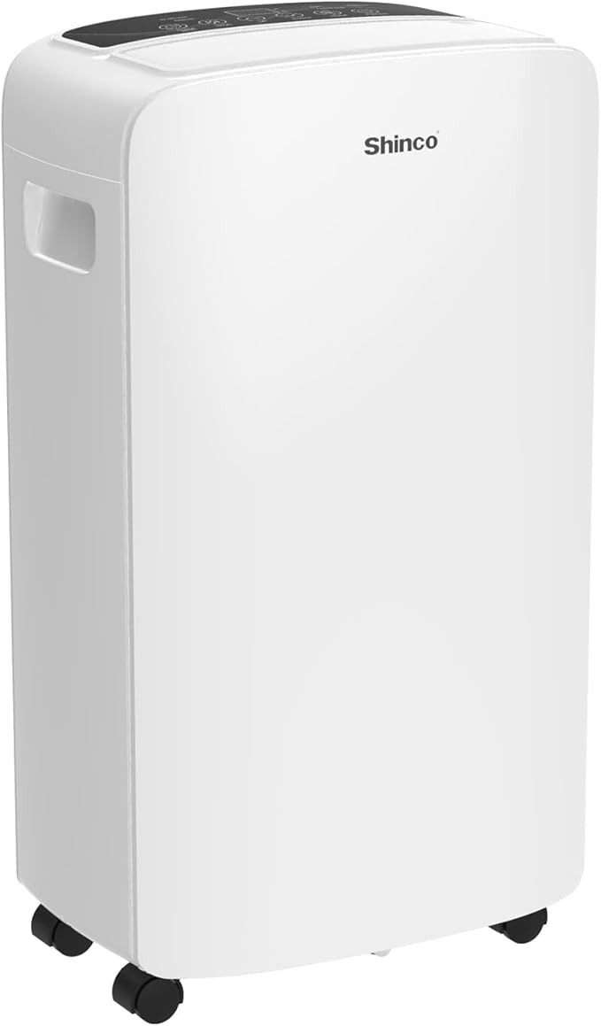 Shinco 40 Pints Dehumidifier for Home and Basements, 2000 Sq.Ft Dehumidifiers with Drain Hose, Auto or Manual Drainage, Auto Defrost, Quietly Remove Moisture, Intelligent Humidity Control, 24HR Timer