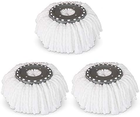 Replacement Microfiber Mops Head, Compatible for Hurricane Spin Magic Mop Head, fits 6.36‘’ Standard Replacement Round Spin Mop Heads,Inner Hole 2.5'' Only (3 Pack)