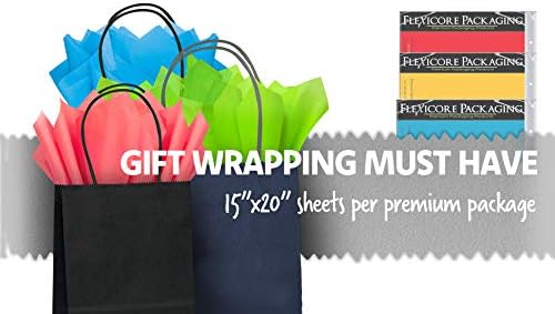 Flexicore Packaging Gray Pin Stripe Print Gift Wrap Tissue Paper Size: 15 Inch X 20 Inch | Count: 50 Sheets | Color: Gray Pin Stripe