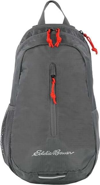 Eddie Bauer Stowaway Packable Sling Bag | Foldable | Travel | Outdoor | Lightweight | Compact | Everyday Carry | Ripstop Nylon | 10L - Dark Smoke