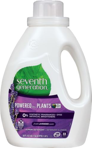 Seventh Generation Liquid Laundry Detergent, Fresh Lavender scent, 50 oz, 33 loads (Packaging May Vary)