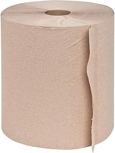 Genuine Joe Hardwound Roll Towels, Kraft, 7.9" x 600', 12 Count