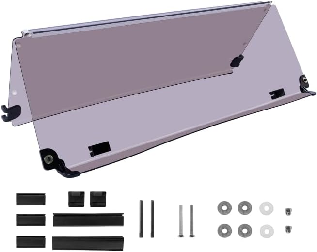 EZGO TXT 2014+ Flip Flop Compact Golf Cart Windshield, Tinted Color, 3/16" Thickness, Fits EZGO TXT 2014+