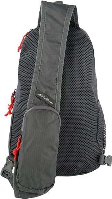 Eddie Bauer Stowaway Packable Sling Bag | Foldable | Travel | Outdoor | Lightweight | Compact | Everyday Carry | Ripstop Nylon | 10L - Dark Smoke
