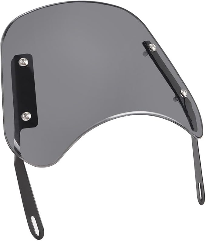 FABULETTA Motorcycle Windscreen Wind Deflector Front Flyscreen with Mount Bracket (gray)