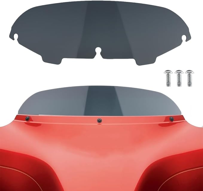 TSUNG 4.5" Smoke Round Windshield Batwing Windscreen Fit for 1996-2013 Touring-Style & Bagger-Style Motorcycles (Fit 96-13 Smoke, 4.5inch)