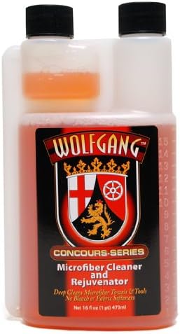 WOLFGANG CONCOURS SERIES Microfiber Cleaner & Rejuvenator | Concentrated Laundry Detergent for HE Washing Machines | Clean-Rinsing Formula for Microfiber | 16 oz | WG-1200