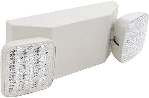 LED Emergency Lighting Fixtures with 2 LED Heads, Commercial Emergency Light with Battery Backup, UL 924 and CEC Qualified, 120-277 Voltage (1-Pack)…