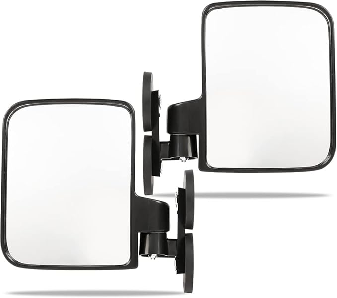 G-PLUS Magnetic Side Mirror Tractor Mirror 2pcs Left Right 114LB Rated Magnet Rubber Coated Tractor Side Mirrors for compact tractors Full size Tractors riding mowers commercial mower Dozers