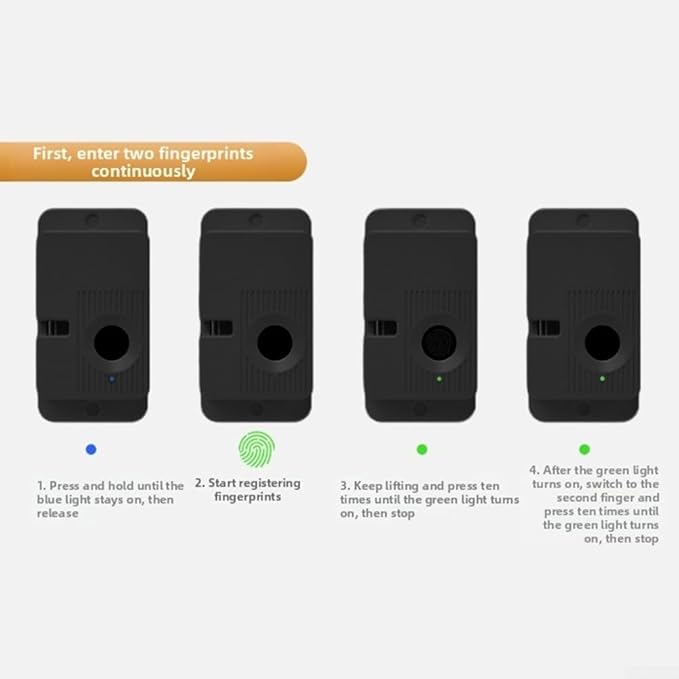 Smart Fingerprint Lock Designed For Child Safety On Doors Drawers Cabinets With Mounting Options
