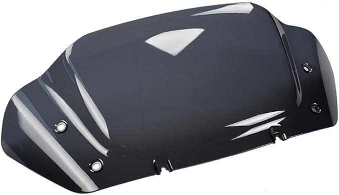 WYNMOTO 10" Smoke Wave Windshield Windscreen Wind Splitter Fit for Harley Davidson CVO Street Glide FLHXSE 2023-2024, Street Glide FLHX 2024-up (Smoke)