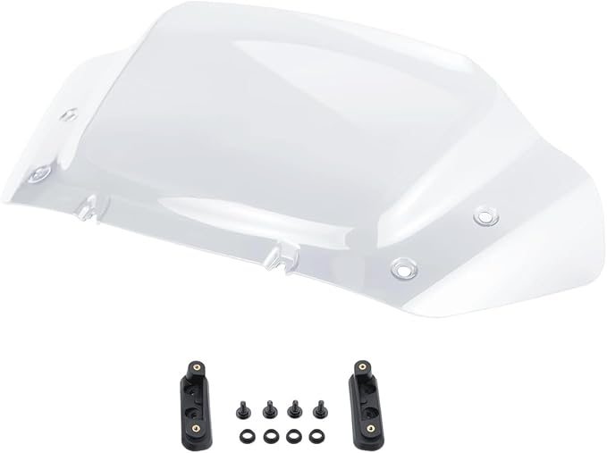 WYNMOTO Clear 10"Wave Windshield Windscreen Wind Splitter Fit for Harley Davidson CVO Street Glide FLHXSE 2023-2024, Street Glide FLHX 2024-up (Clear)
