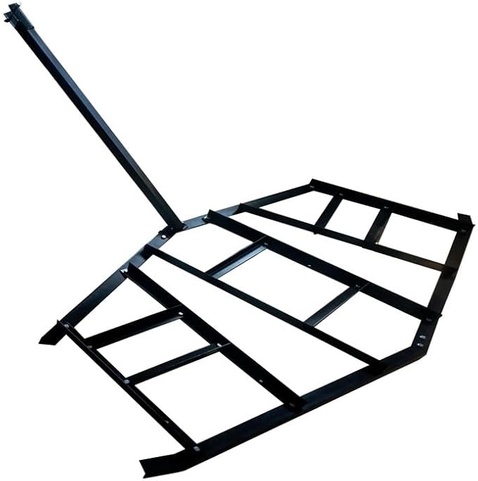 Driveway Drag, 74"-1 Heavy Duty Steel Driveway Drag Harrow with Pin-Style Hitch, Tow Behind Grader for ATV, UTV, Garden Lawn Tractors – Adjustable Bars for Efficient Driveway Lawn Maintenance