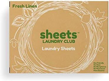 Sheets Laundry Club Bundle - 50 Pack (up to 100 loads) Fresh Linen Detergent Sheets, 40 Pack Free & Clear Dryer Sheets & 8 Oz. Sea Breeze Scent Booster - New Liquidless Technology