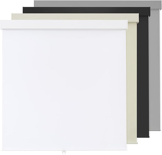 100% Blackout Roller Shades Cordless Blinds for Indoor Windows,Free-Stop Window Shades Pull Down,Thermal Insulated Fabric UV Protection,Blackout Window Guard Blinds for Home,Office,White,60" W x 72" H