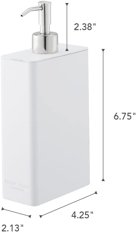 YAMAZAKI Home Tower Shower Dispenser - Contemporary Bottle Pump - Body Soap - Abs Plastic - 24 Fluid Oz., 700 Ml