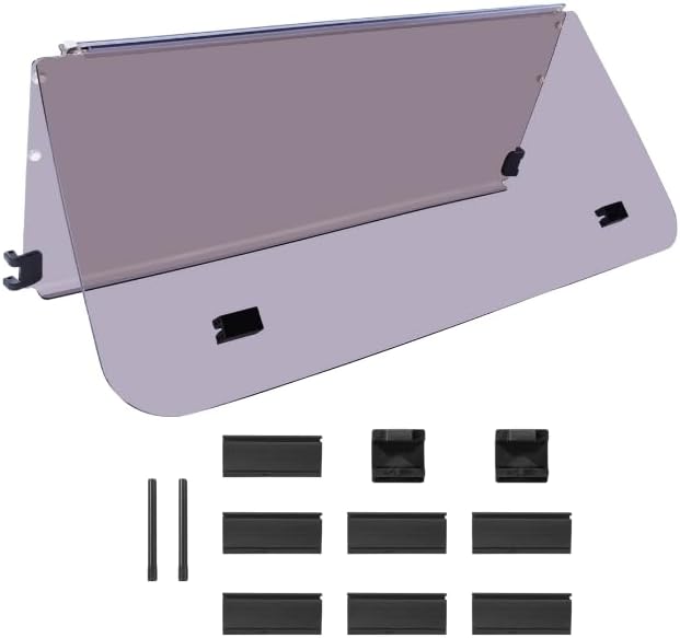 Club Car DS OLD Flip Flop Compact Golf Cart Windshield, Tinted Color, 3/16" Thickness, Fits Club Car DS 1982-2000.5