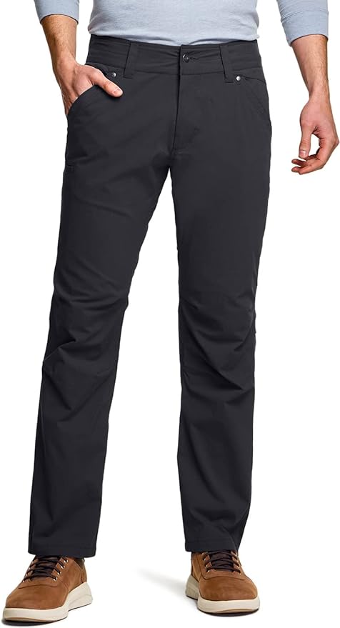 CQR Men's Vent Stretch Pants, Quick Dry Lightweight Casual Cargo Pants, Water Resistant Straight-Fit Utility Work Pants