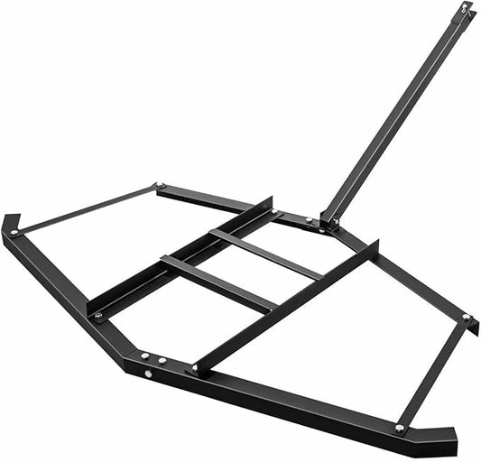 Driveway Drag, 74" Heavy Duty Steel Driveway Drag Harrow with Pin-Style Hitch, Tow Behind Grader for ATV, UTV, Garden Lawn Tractors – Adjustable Bars for Efficient Driveway and Lawn Maintenance