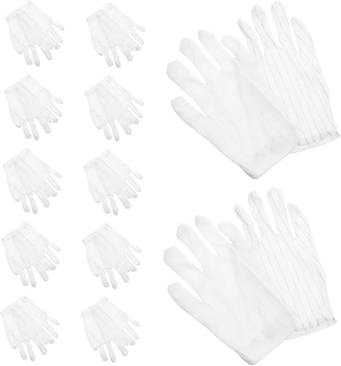 200pcs Esd Dotted Anti-static Gloves Washable Non-slip Work Mittens for Electronics Repair PC Building Automotive Use Protective Gear
