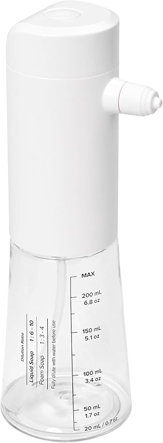 Airversa Electric Foaming Shampoo Dispenser Foam Sprayer 1100mAh IPX8 Shampoo Foamer for Woman Men Baby Kid Dog Cat ES1-White