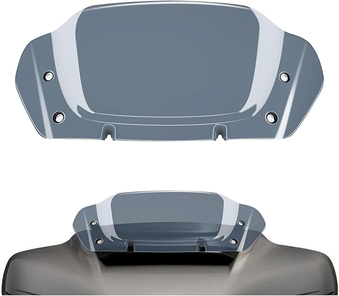 8" Wave Windshield Windscreen Wind Splitter Compatible for Harley Davidson Street Glide FLHX 2024-2025, CVO Street Glide FLHXSE 2023-25, FLHXU 2025, Smoke