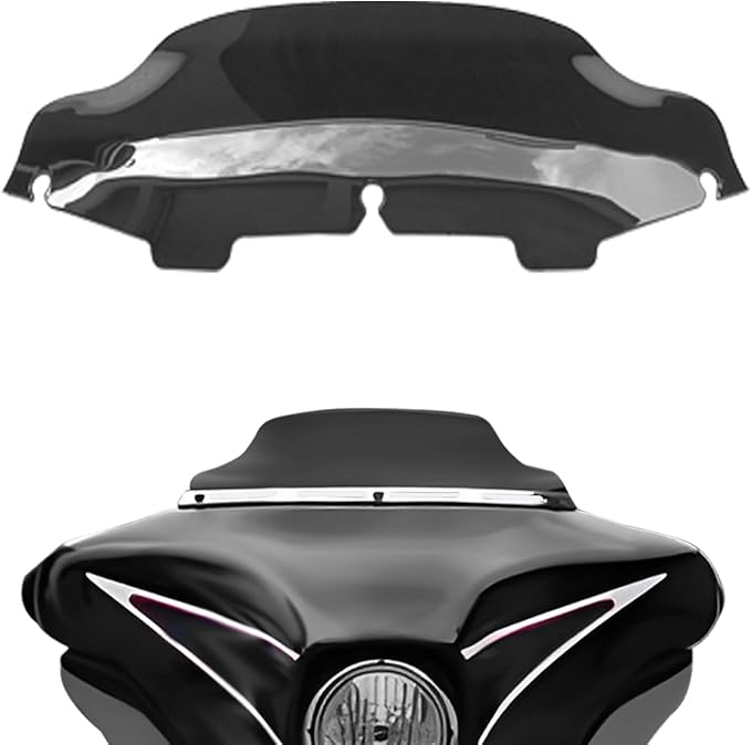 6" Windshield Windscreen Compatible for Harley Touring Electra Street Glide FLHX FLHT 1996-2013 (Black, 6")