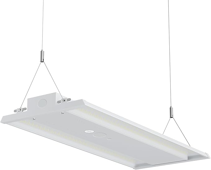 LED Linear High Bay Light, 130W 19500LM High Bay LED Shop Lights, 120-277V, 5000K, 0-10V Dimmable LED Shop Light, Linear High Bay Light for Warehouse Workshops, UL Complied.