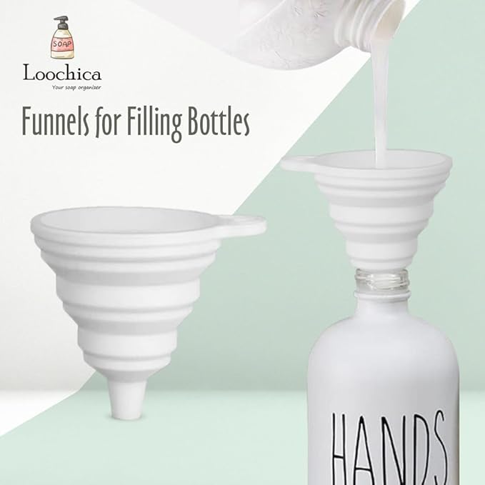 2 Pack Glass Soap Dispenser Set with Tray, Hand and Dish Glass Soap Dispensers for Kitchen Sink, Kitchen Soap Dispenser Set Suitable for Black and White Kitchen Decor