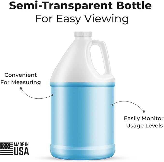 1-Gallon Plastic Jug (2-Pack) Reusable w/Shipping Box, Food-Safe, BPA Free | Heavy-Duty HDPE Containers for Water, Sauces, Soaps, Detergents, Liquids | Screw-On Cap transparent