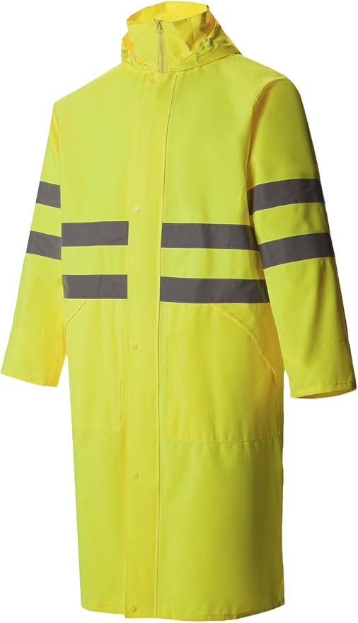 Safety Raincoat ALBATROSS PLUS Long Hooded Waterproof Emergency Rain Jacket Poncho for Men Women Adults